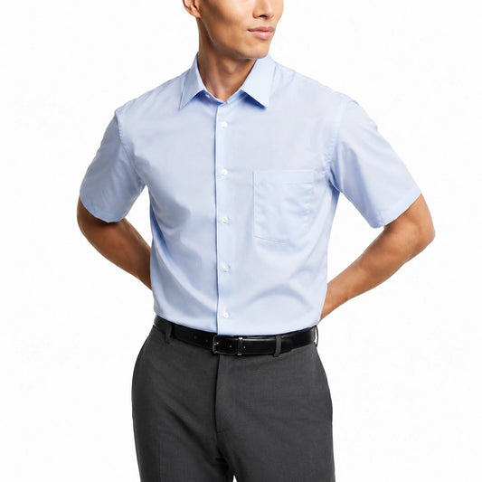 Camicia da uomo taglia L azzurro chiaro a maniche corte per ufficio